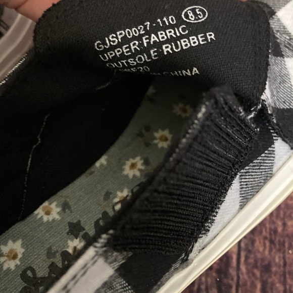 Gypsy Jazz | Black & White Plaid Canvas Shoes - Picture 6 of 10